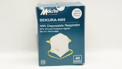 Makrite Sekura-N95 Disposable Respirator - Box of 40